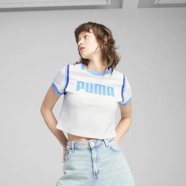 Футболка для женщин Puma Future Archive Graphic Baby Tee 100% хлопок / Белый photo 5 Футболка для женщин Puma Future Archive Graphic Baby Tee 100% хлопок / Белый photo 5