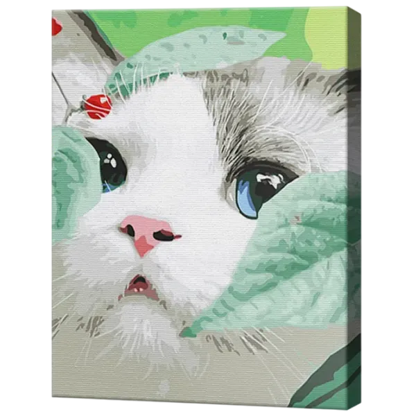 Картина по номерам Art Gallery Голубоглазая кошка GX32529 50 x 40 см / Вертикальная photo 1