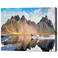 Картина по номерам Art Gallery Дикие мустанги GX43499 50 x 40 см / Горизонтальная