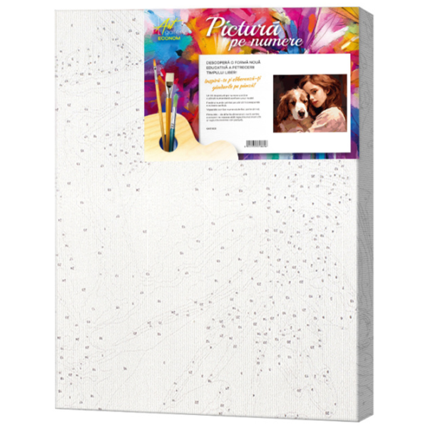 Pictură pe numere Art Gallery Fetița cu prietenul devotat GX46468 50 x 40 cm / Orizontală photo 2