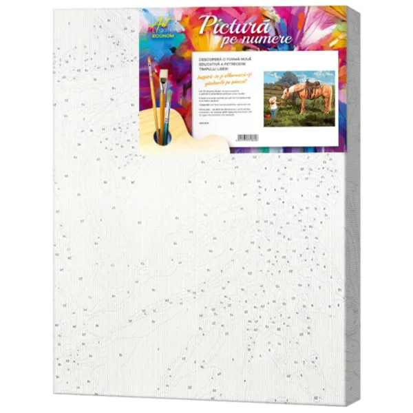 Pictură pe numere Art Gallery Fetița și calul GX35204 50 x 40 cm / Orizontală photo 2