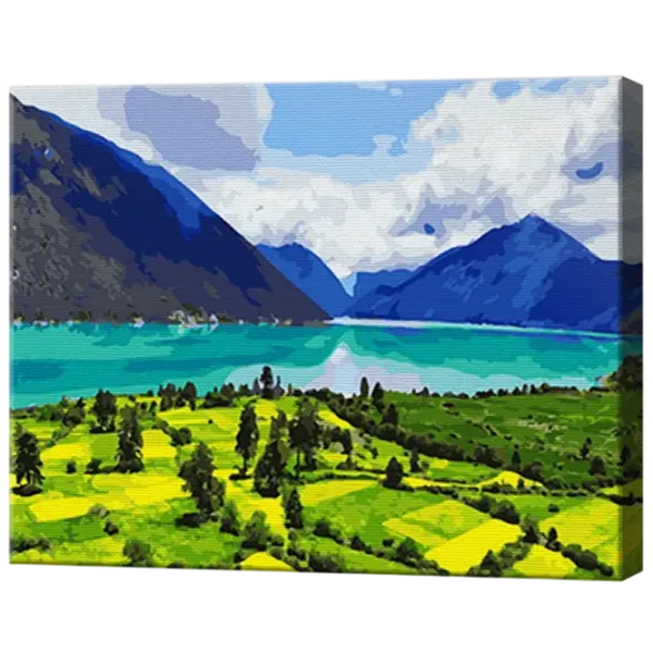 Картина по номерам Art Gallery Сочная трава и лазурное озеро GX34383 50 x 40 см / Горизонтальная photo 1 Картина по номерам Art Gallery Сочная трава и лазурное озеро GX34383 50 x 40 см / Горизонтальная photo 1