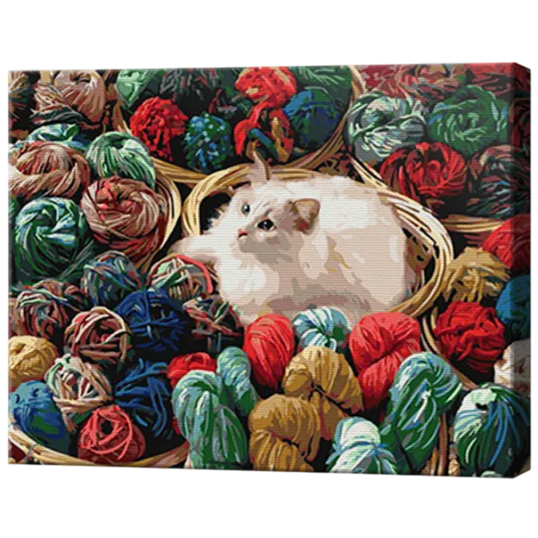 Картина по номерам Art Gallery Кошка среди пряжи GX31688 50 x 40 см / Горизонтальная photo 1 Картина по номерам Art Gallery Кошка среди пряжи GX31688 50 x 40 см / Горизонтальная photo 1
