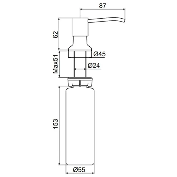 Dozator săpun lichid Frap F408-8 0.3l photo 2