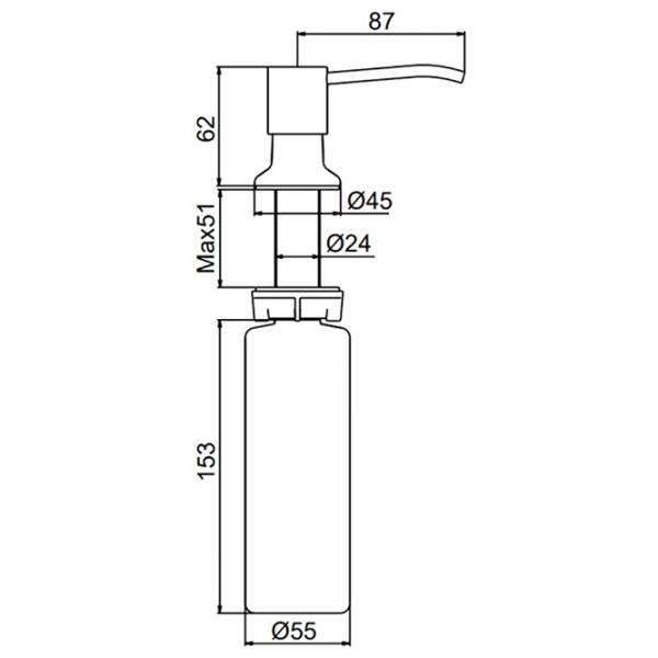 Dozator săpun lichid Frap F408-8 0.3l photo 2