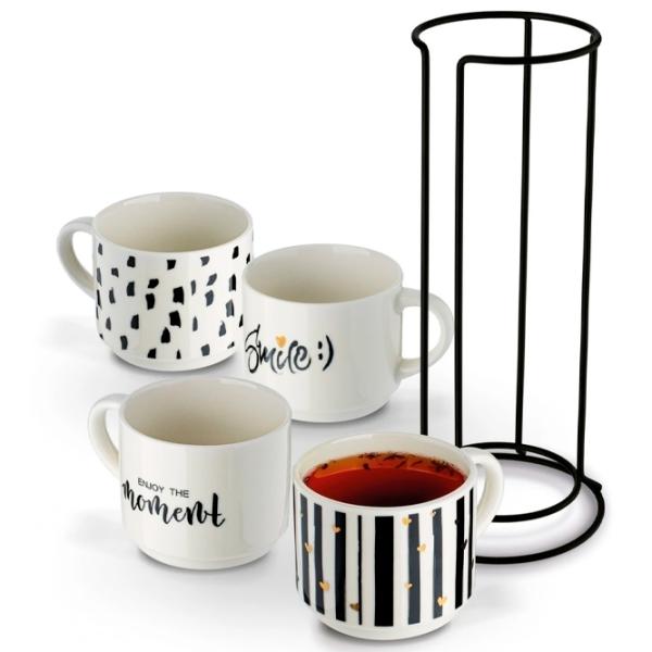 Set de căni Tadar Decor  300 ml / Porțelan / White photo 2