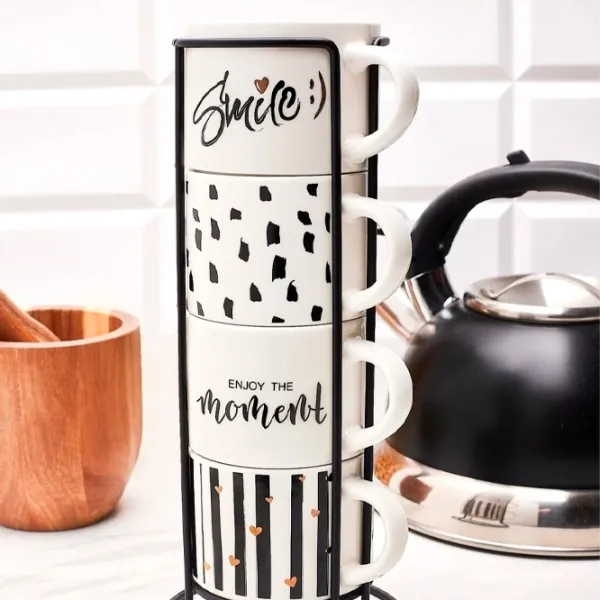 Set de căni Tadar Decor  300 ml / Porțelan / White photo 3