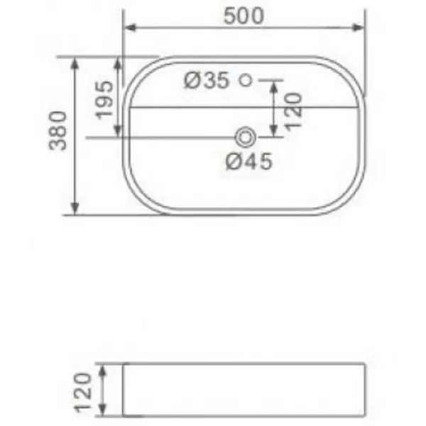 Lavoar Gappo GT 308 Oval / Suprapuse / White photo 2