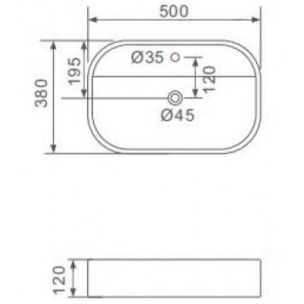 Lavoar Gappo GT 308 Oval / Suprapuse / White photo 2