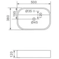 Lavoar Gappo GT 308 Oval / Suprapuse / White photo 2