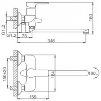 Смеситель для ванны Frud R 22106 Силумин photo 2