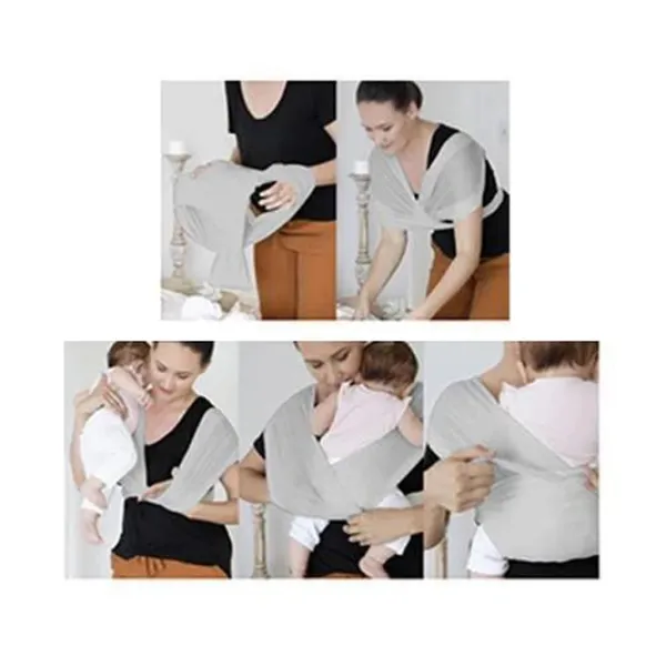 Marsupiu pentru copii BabyJem Wrap (734) 15 kg / Gray photo 5