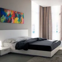 Кровать Indart Delux 160 x 200 см / ЛДСП / Белый