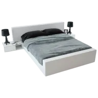 Кровать Indart Nova 220 x 240 см / ЛДСП / Белый