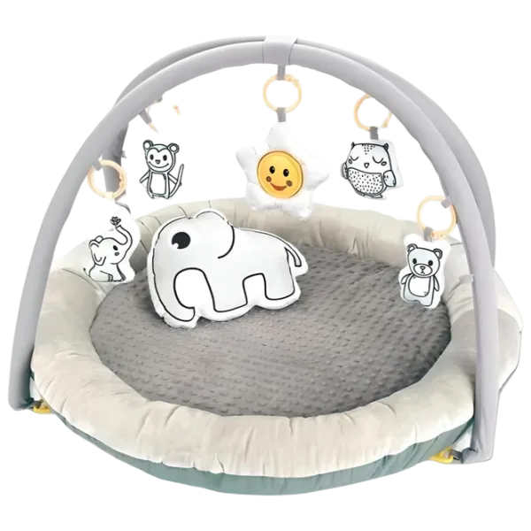 Covoraş pentru joc 4Play Comfy Play Gym () 0+/ Rotund/ Gray photo 1