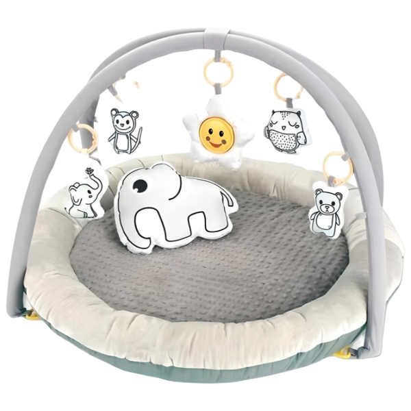 Covoraş pentru joc 4Play Comfy Play Gym () 0+/ Rotund/ Gray photo 1