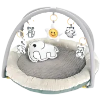 Игровой коврик 4Play Comfy Play Gym () 0+/ Круглый/ Серый