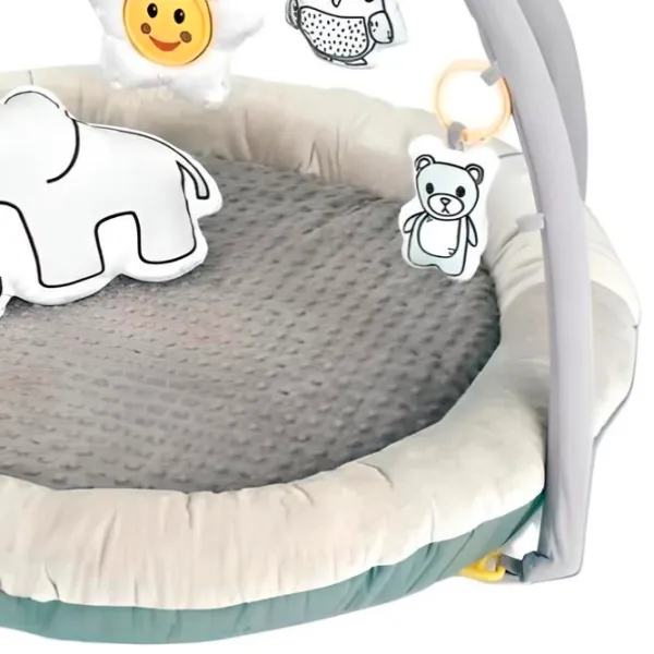 Covoraş pentru joc 4Play Comfy Play Gym () 0+/ Rotund/ Gray photo 3