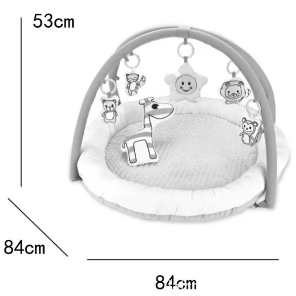 Covoraş pentru joc 4Play Comfy Play Gym () 0+/ Rotund/ Gray photo 4
