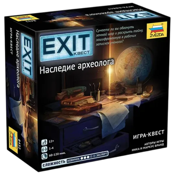 Joc de masă Zvezda Exit Quest. The archaeologist's legacy 12+/ Quest photo 1 Joc de masă Zvezda Exit Quest. The archaeologist's legacy 12+/ Quest photo 1