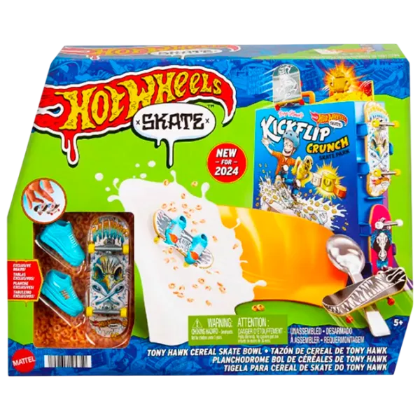 Jucărie interactivă Hot Wheels Tony Hawk Cereal Skate Bowl HTP09 5+ / Multicolor Multicolor photo 1