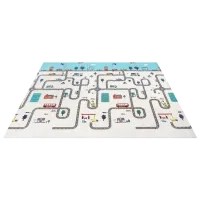 Covoraş pentru joc 4Play Road/Animals () 0+/ Dreptunghiular/ Multicolor photo 3