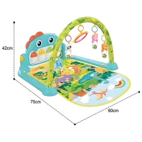Covoraş pentru joc Huanger Dino (HE0643) 0+/ Dreptunghiular/ Green photo 3