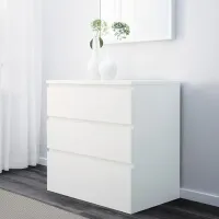 Set pentru dormitor Ikea Malm 2 PAL / White photo 4