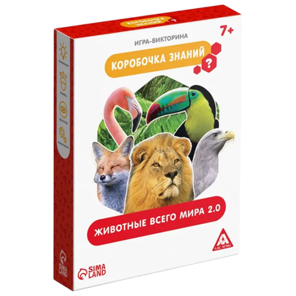 Настольная игра Las Igras Knowledge box. Animals from around the world 7+/ Развитие photo 1