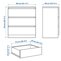 Set pentru dormitor Ikea Malm 2 PAL / White photo 6