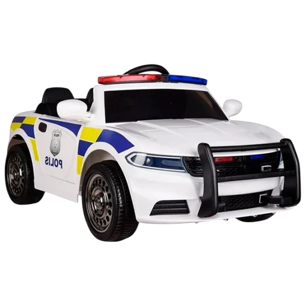 Электромобиль Lean Cars Police 5 км/ч / 30 кг / 3+ / Белый photo 1