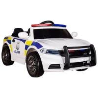Электромобиль Lean Cars Police 5 км/ч / 30 кг / 3+ / Белый