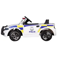 Mașină electrică Lean Cars Police 5 km/h / 30 kg / 3+ / White photo 2