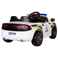Mașină electrică Lean Cars Police 5 km/h / 30 kg / 3+ / White photo 4