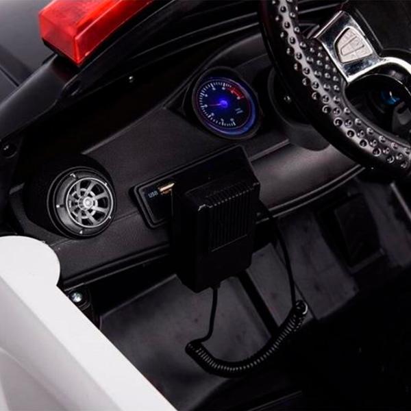 Электромобиль Lean Cars Police 5 км/ч / 30 кг / 3+ / Белый photo 7