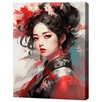 Картина по номерам Art Gallery Японская принцесса GX46417 50 x 40 см / Вертикальная