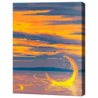 Картина по номерам Art Gallery Луна в море GX44088 50 x 40 см / Вертикальная