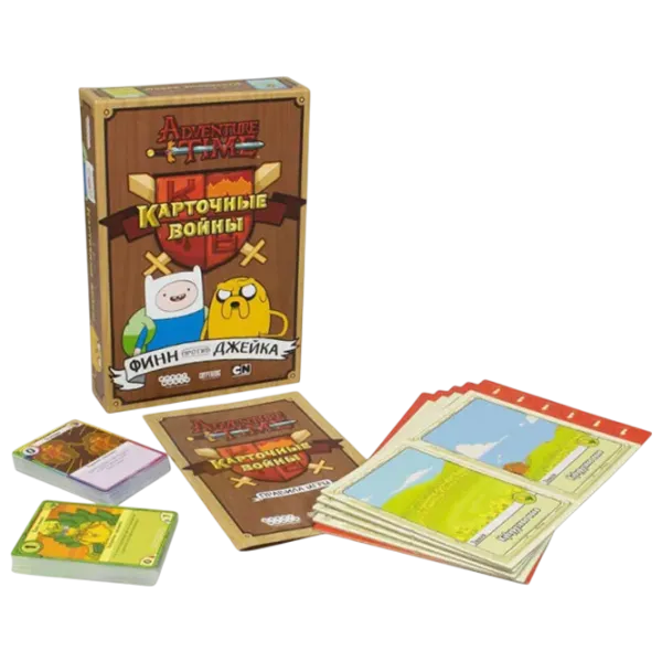 Настольная игра Hobby World Book Warriors: Finn vs Jake 10+/ Игральные карты photo 2