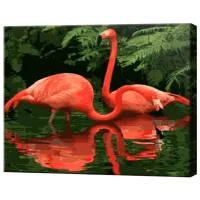 Картина по номерам Art Gallery Фламинго в джунглях GX3813 50 x 40 см / Горизонтальная