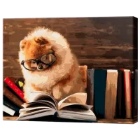 Картина по номерам Art Gallery Ученый пес GX39191 50 x 40 см / Горизонтальная