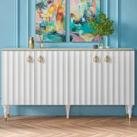 Comodă Neman Lorenso 85.6 x 155.8 x 40.1 / MDF / Alb photo 4
