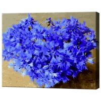 Картина по номерам Art Gallery Сердце из васильков GX32888 50 x 40 см / Горизонтальная