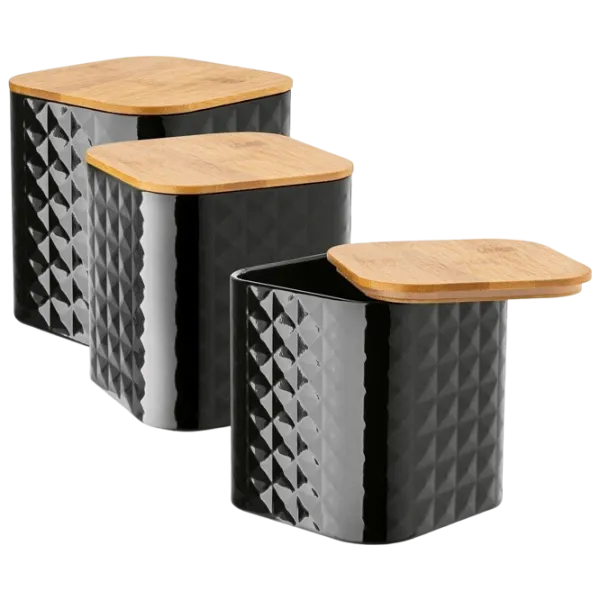 Container Tadar Geometric  1.3l / Metal / Black photo 1
