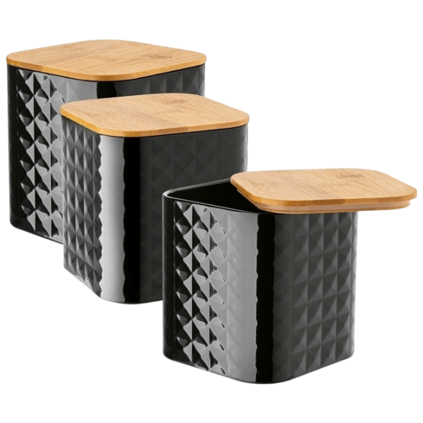 Container Tadar Geometric  1.3l / Metal / Black photo 1