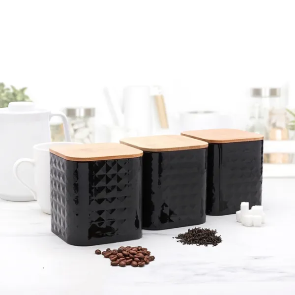 Container Tadar Geometric  1.3l / Metal / Black photo 2