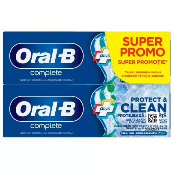 Набор зубных паст Oral-B Complete Protect&Clean 75 г photo 1 Набор зубных паст Oral-B Complete Protect&Clean 75 г photo 1