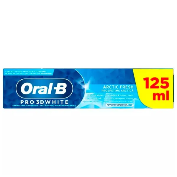 Pastă de dinţi Oral-B 3D White Arctic Fresh 125 g photo 1 Pastă de dinţi Oral-B 3D White Arctic Fresh 125 g photo 1