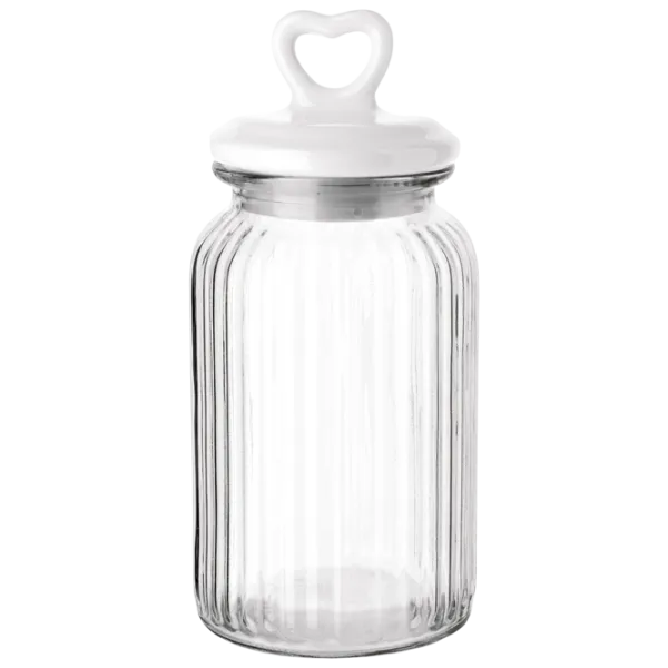 Rezervor de stocare Tadar Heart 1.3l / Sticlă / Transparent photo 1
