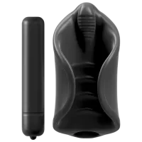 Мастурбатор PDX Elite Vibrating Silicone Stimulator Черный