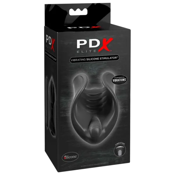 Masturbator PDX Elite Vibrating Silicone Stimulator Black photo 3